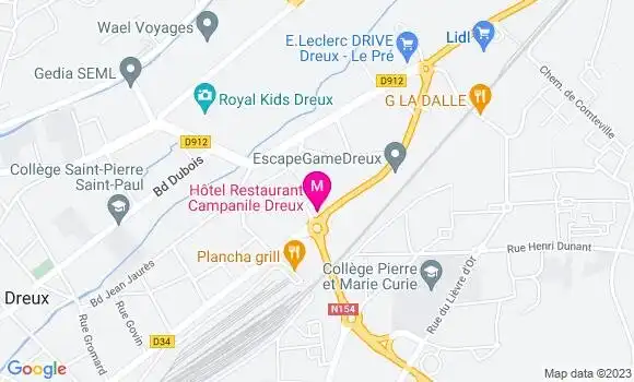 Localisation Restaurant Hôtel Campanile