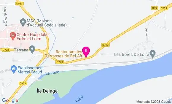 Localisation Restaurant  Les Terrasses de Bel Air