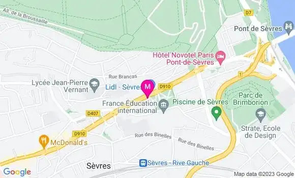 Localisation Brasserie La Manufacture