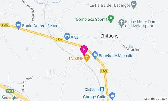 Localisation Restaurant Bar L
