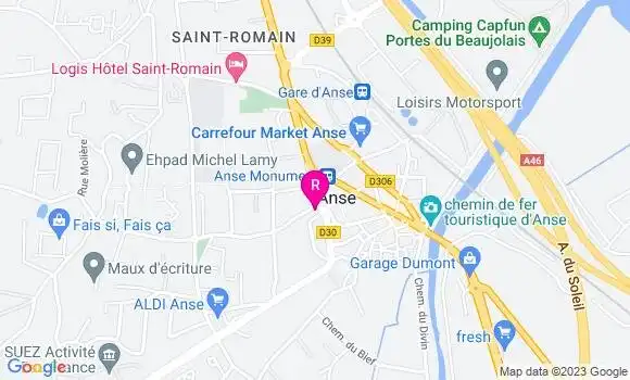 Localisation Pizzeria Café de la Mairie