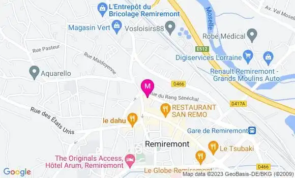 Localisation Restaurant  La Rose des Sables