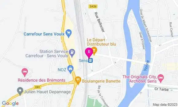 Localisation Brasserie de la Gare