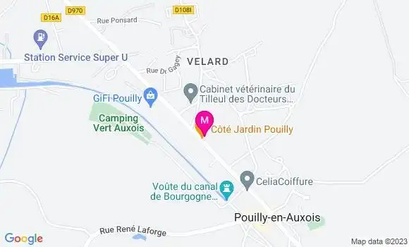 Localisation Restaurant  Côté Jardin Pouilly