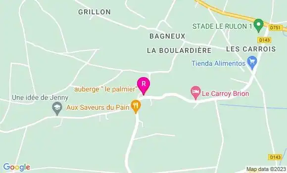 Localisation Auberge le Palmier