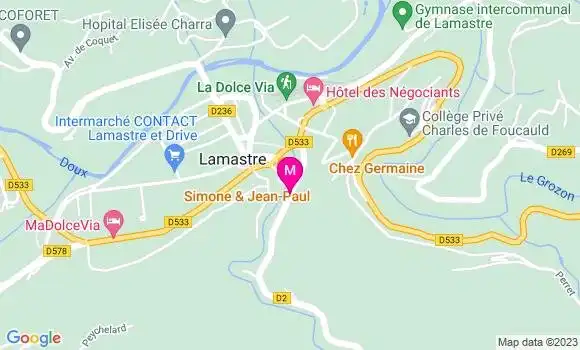 Localisation Restaurant  Simone et Jean Paul