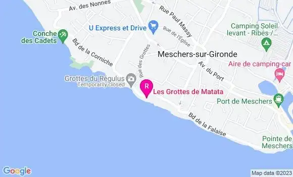 Localisation Crêperie Les Grottes de Matata