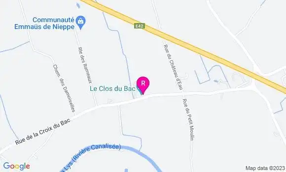 Localisation Restaurant  Le Clos du Bac