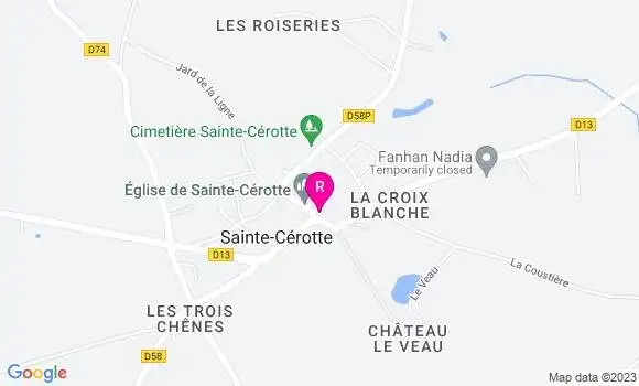 Localisation Restaurant  Aux Cerottois