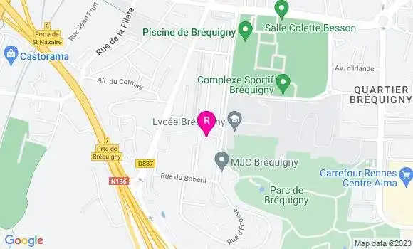 Localisation Bréquigny Kebab