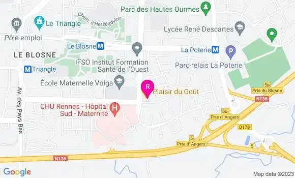 Localisation Restaurant  Au Plaisir du Goût