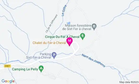Localisation Restaurant  Chalet du Fer à Cheval