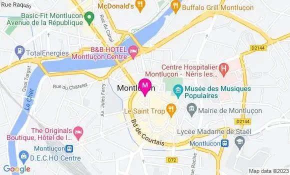 Localisation Restaurant  A la Fontaine aux Lions