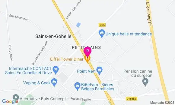 Localisation Pizzeria Eiffel Pizza