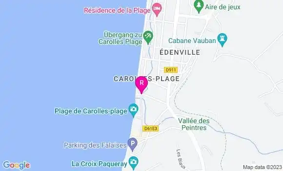 Localisation Restaurant Bar La Paillote de Carolles