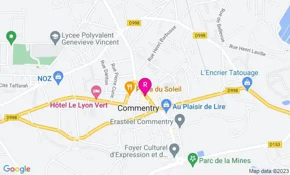Localisation Restaurant  Au Bouchon Bourbonnais
