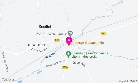 Localisation Auberge du Jacquelin