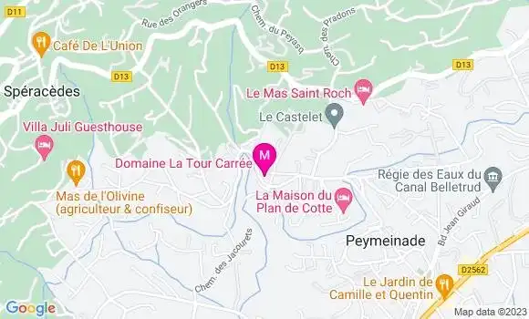 Localisation Restaurant la Tour Carrée