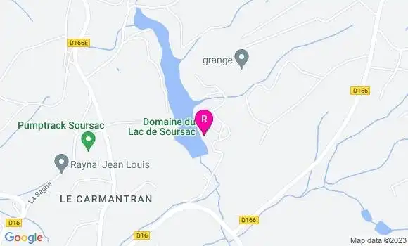 Localisation Restaurant  Domaine du Lac de Soursac