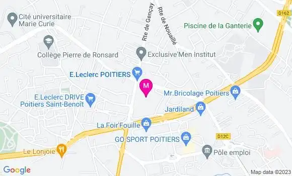 Localisation Restaurant Bar Poitiers Club House