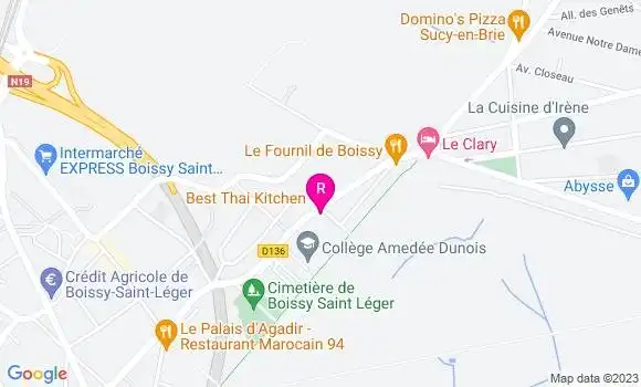 Localisation Restaurant Thaï Best Thai Kitchen