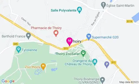 Localisation Pizzeria La Pizza de Thoiry