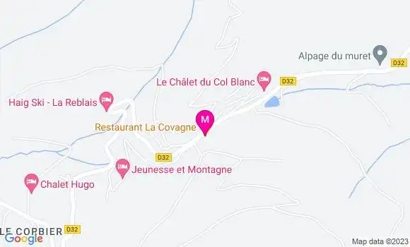 Localisation Restaurant du Col du Corbier