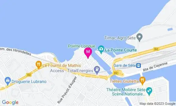 Localisation Restaurant  La Cabanette de la Plagette