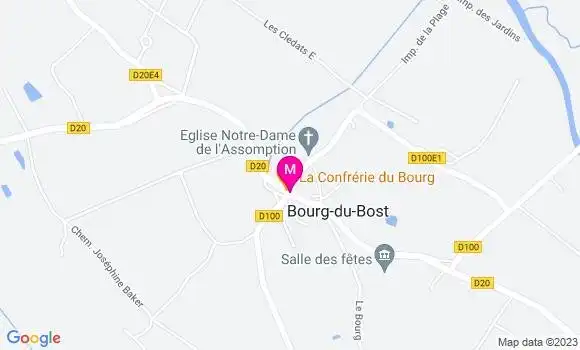 Localisation Restaurant  La Confrérie du Bourg