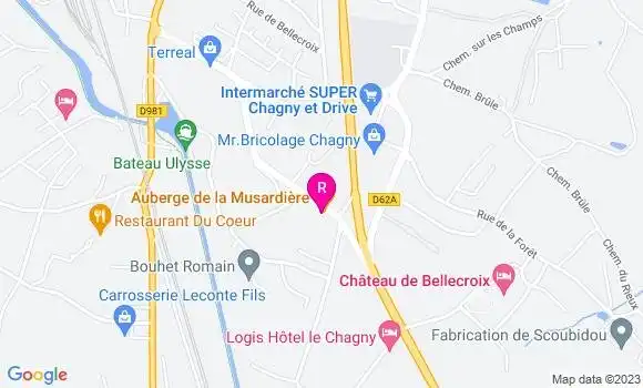 Localisation Auberge de la Musardière