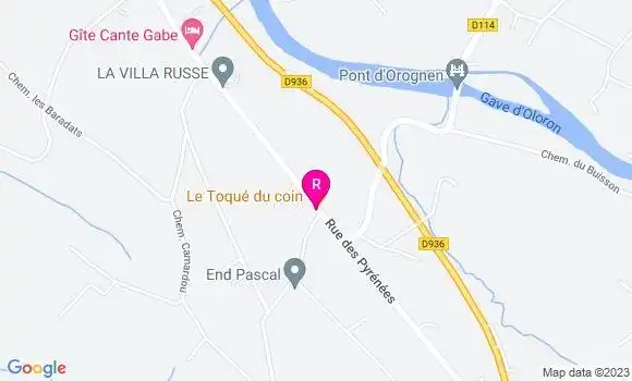 Localisation Restaurant  Le Toqué du Coin
