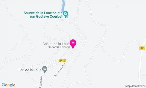 Localisation Restaurant  Chalet de la Loue
