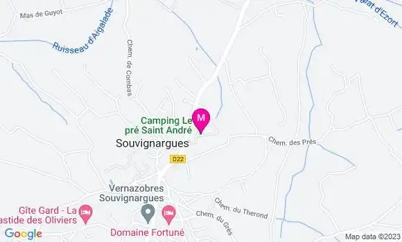 Localisation Restaurant  Camping le Pré Saint André
