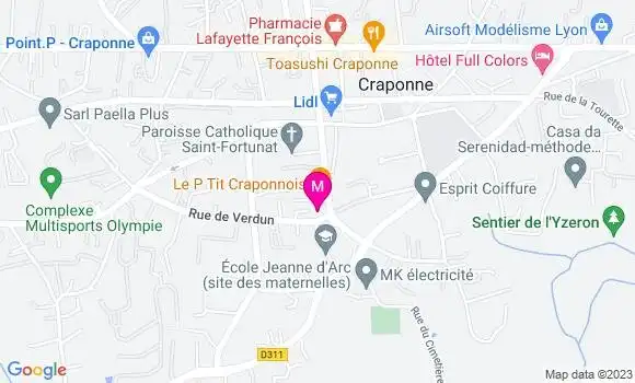 Localisation Restaurant  Maison Al Craponne