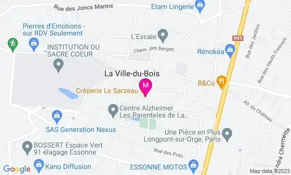 Localisation Crêperie Le Sarzeau