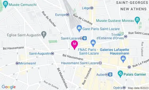 Localisation Restaurant  La Cour de Rome