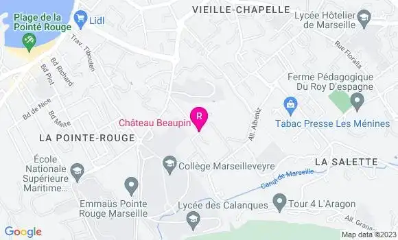 Localisation Restaurant  Château Beaupin