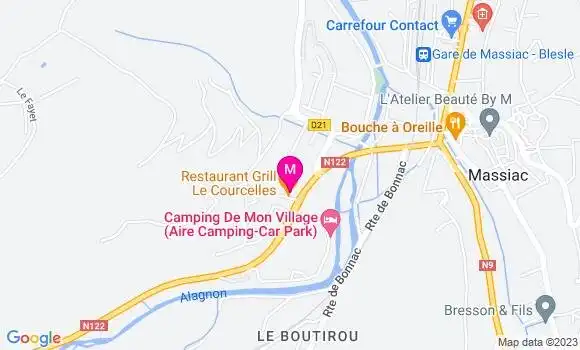 Localisation Restaurant Grill Le Courcelles