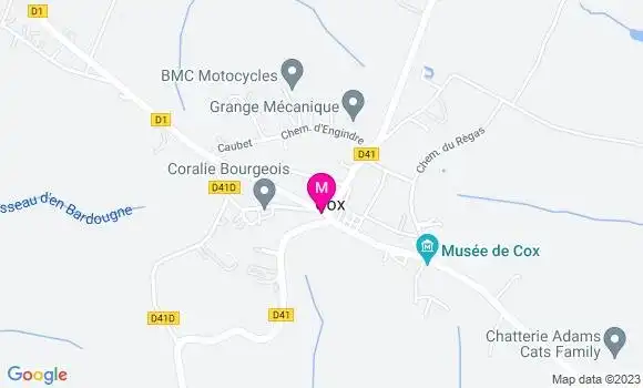 Localisation Pizzeria Les Pizzas de Cox