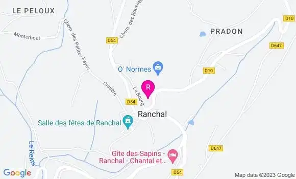 Localisation Auberge des Genêts d
