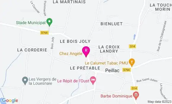 Localisation Restaurant  Chez Angèle