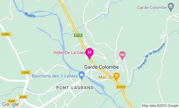 Localisation Auberge de Lagrand