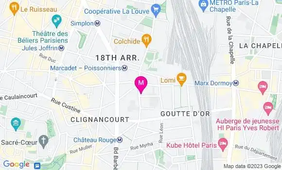 Localisation Restaurant Africain Centrale d