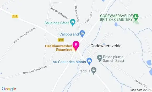 Localisation Restaurant  Het Blauwershof