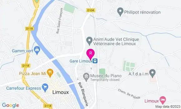 Localisation Restaurant  Café de la Gare