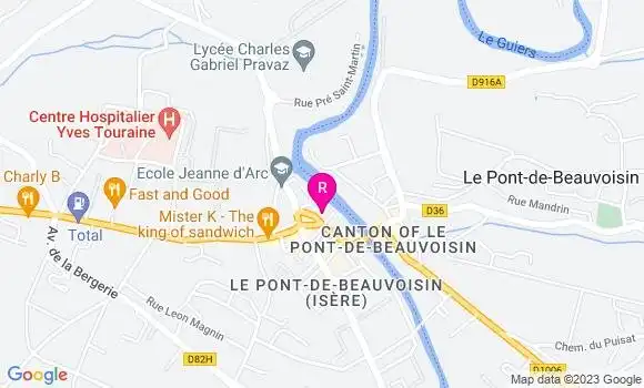 Localisation Restaurant des 2 Ponts