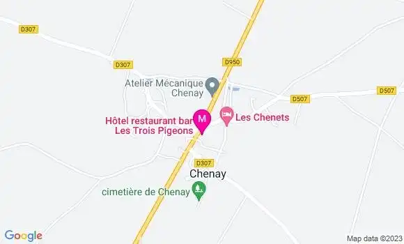 Localisation Restaurant Hôtel Les Trois Pigeons