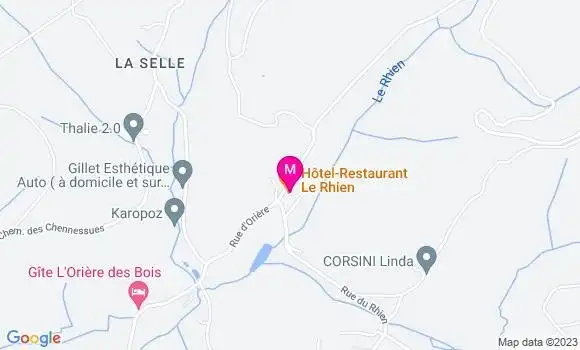 Localisation Restaurant Hôtel Le Rhien