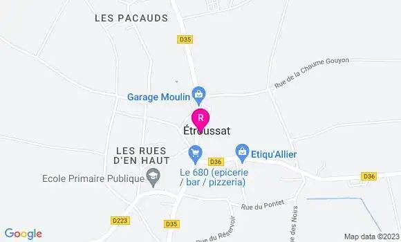 Localisation Restaurant  La Popotte de Chareil Cintrat