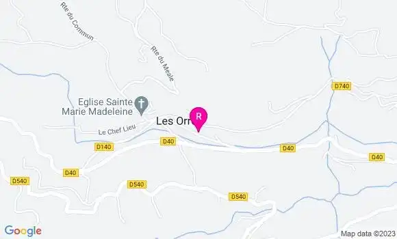 Localisation Restaurant  Le Lieu